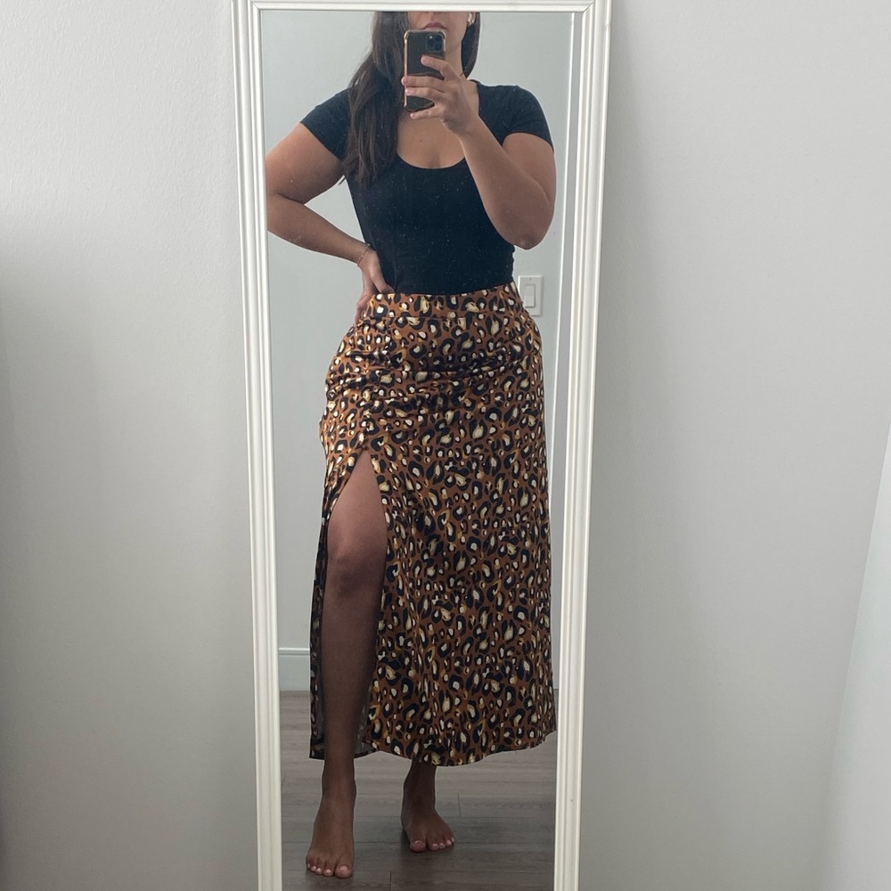 Express Leopard Skirt